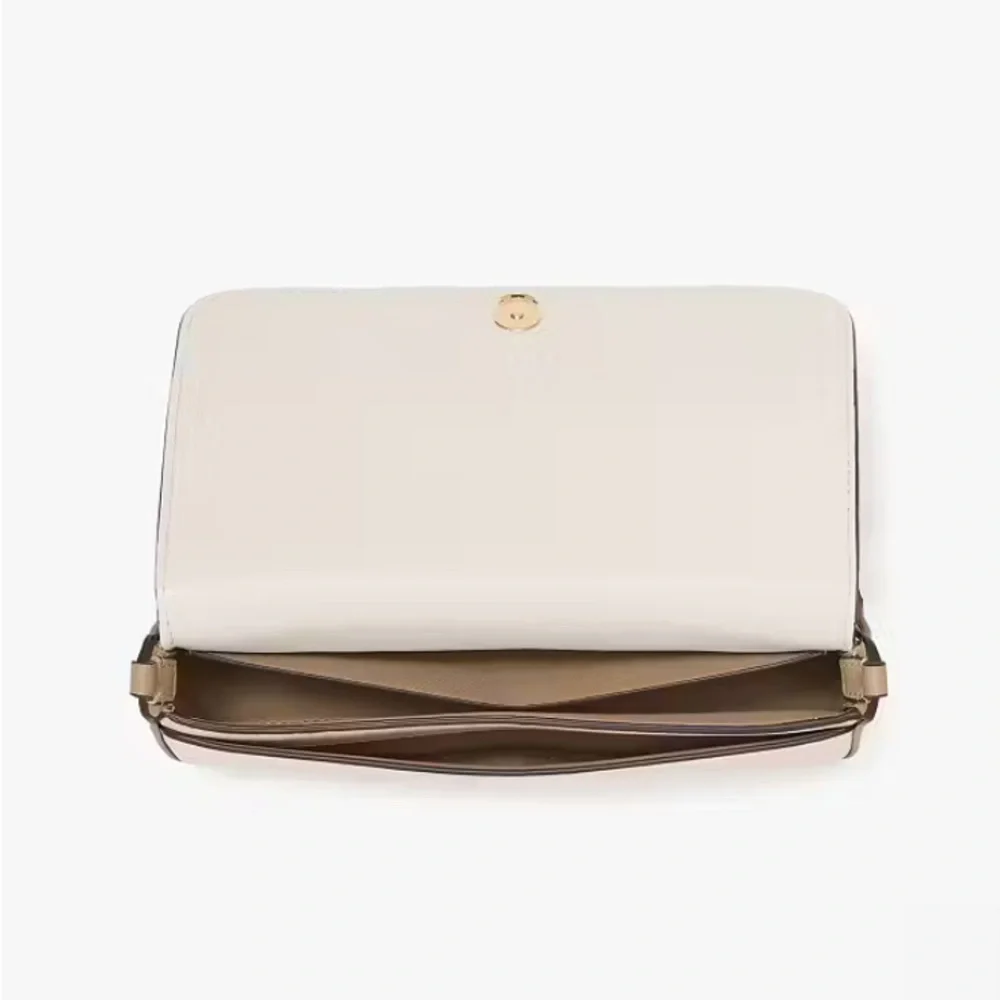 Kate Spade Devin Colorblocked Flap Chain Wallet Timeless Taupe Multi